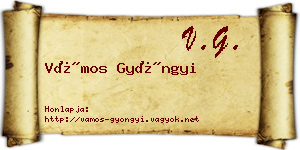 Vámos Gyöngyi névjegykártya
