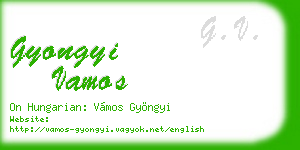 gyongyi vamos business card